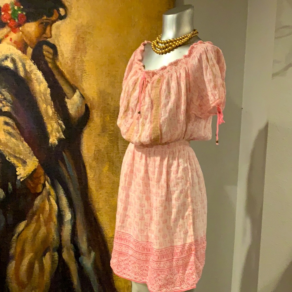 Alicia Bell Mini Pink Boho Dress.  SZ XS